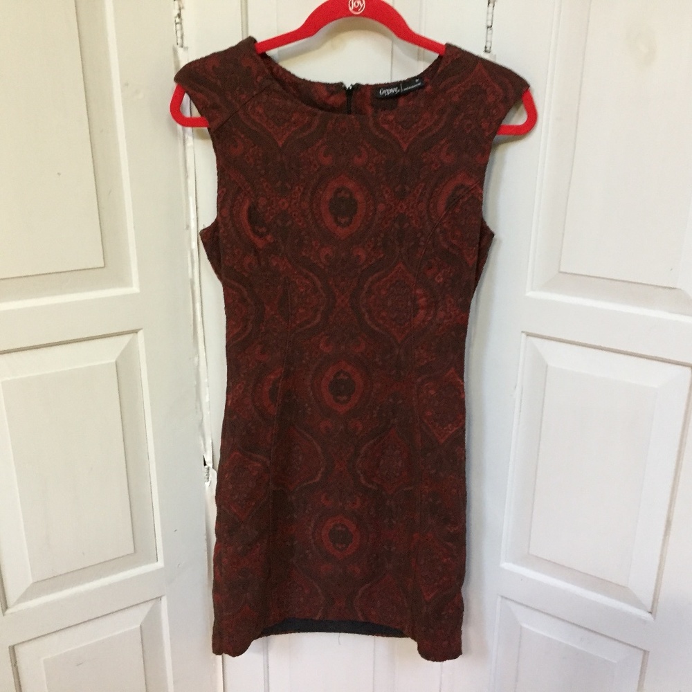 Gypsy 05 Red & Black Paisley Dress